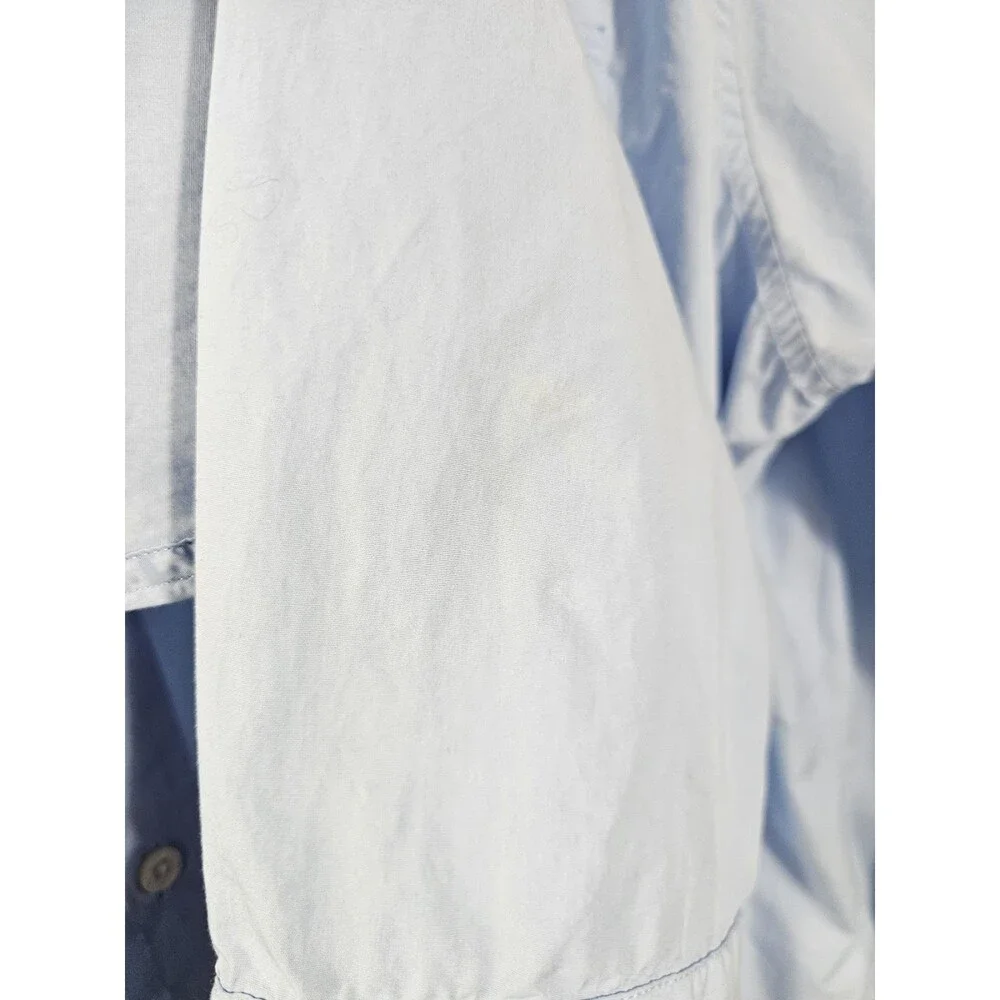 Banana Republic XL Men's Organic Cotton Untucked Standard Fit Light Blue Shirt